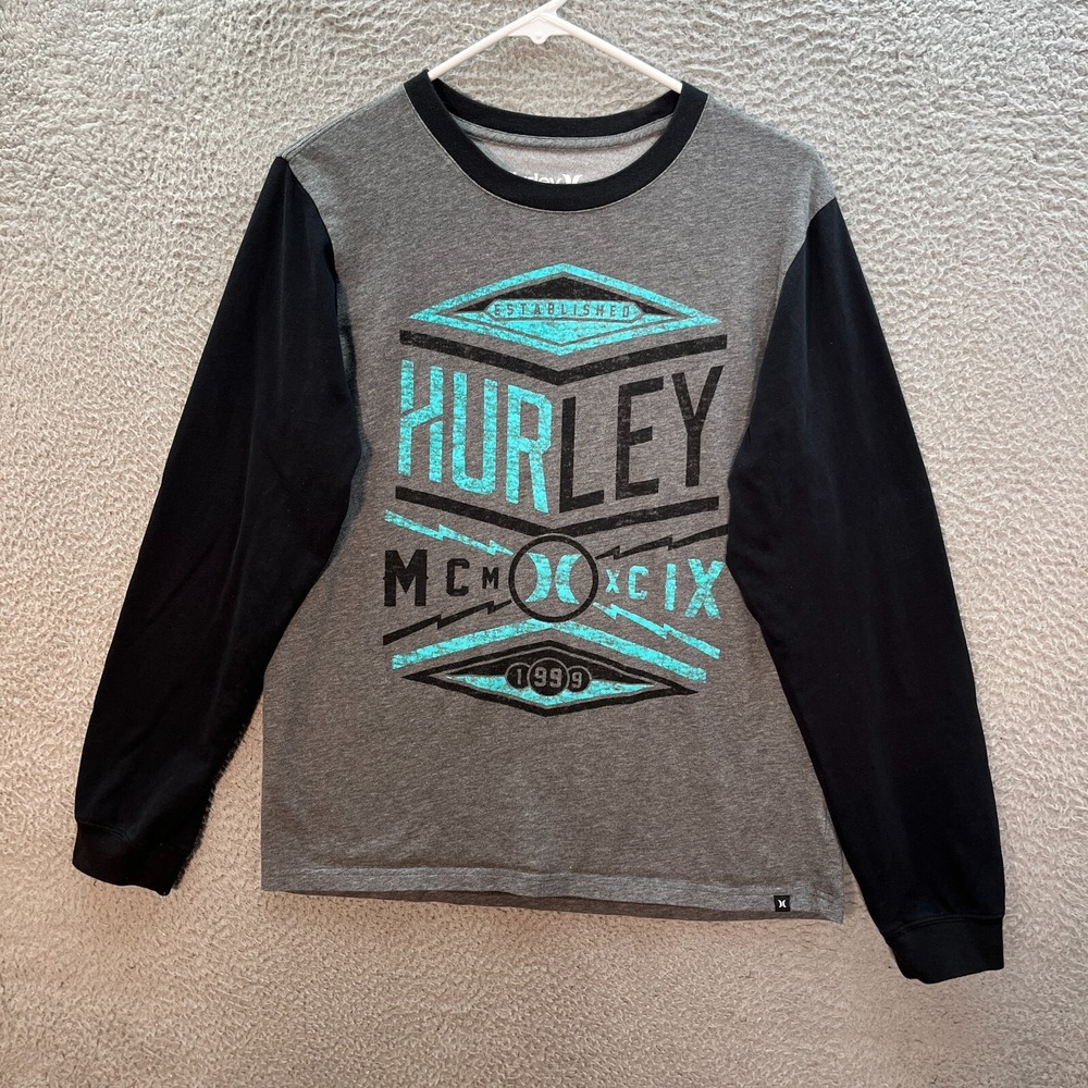 Hurley Shirt Adult Medium Multicolor Colorblock Nike Dri Fit Surfer Skater Mens